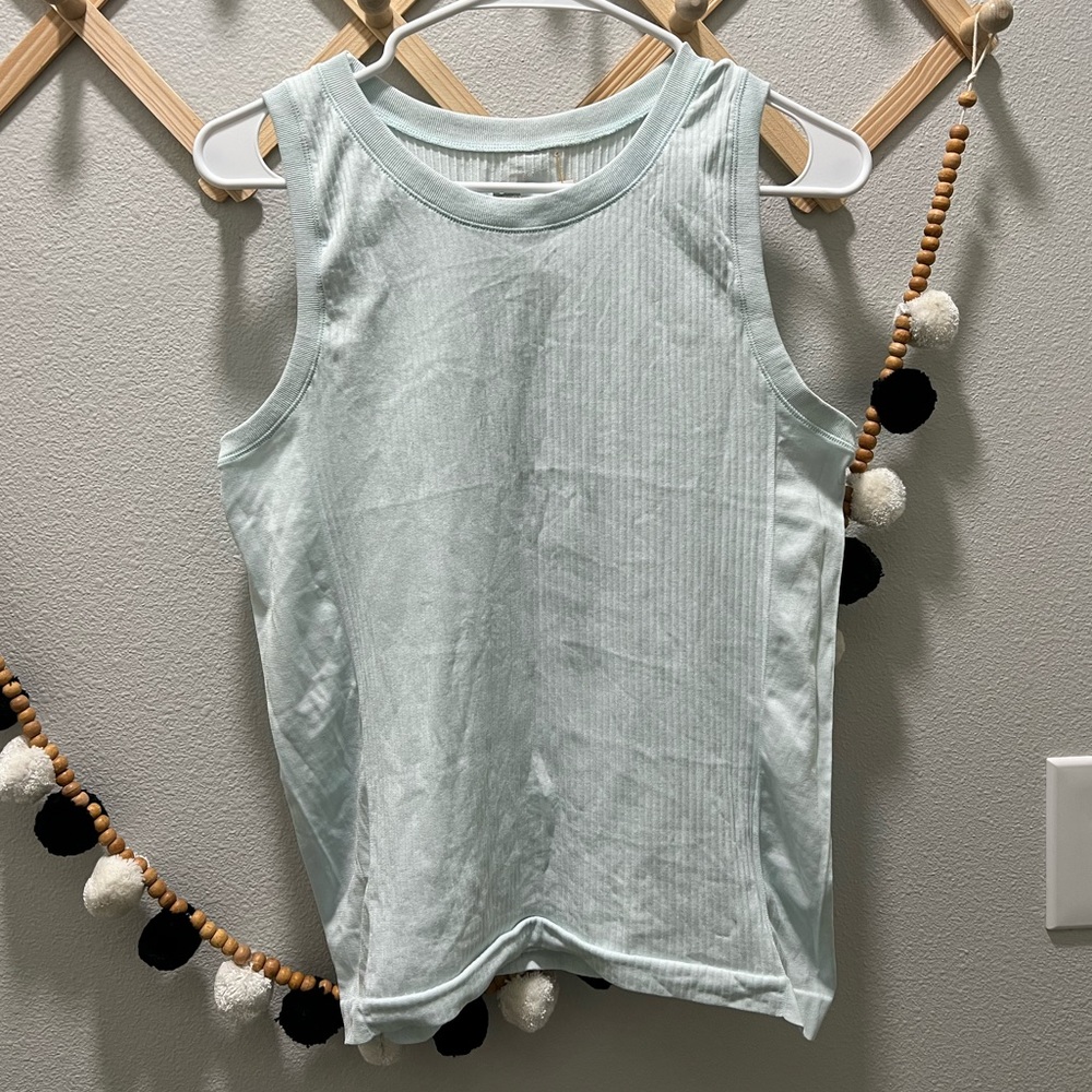 Athleta Light Mint Ribbed Tank Top